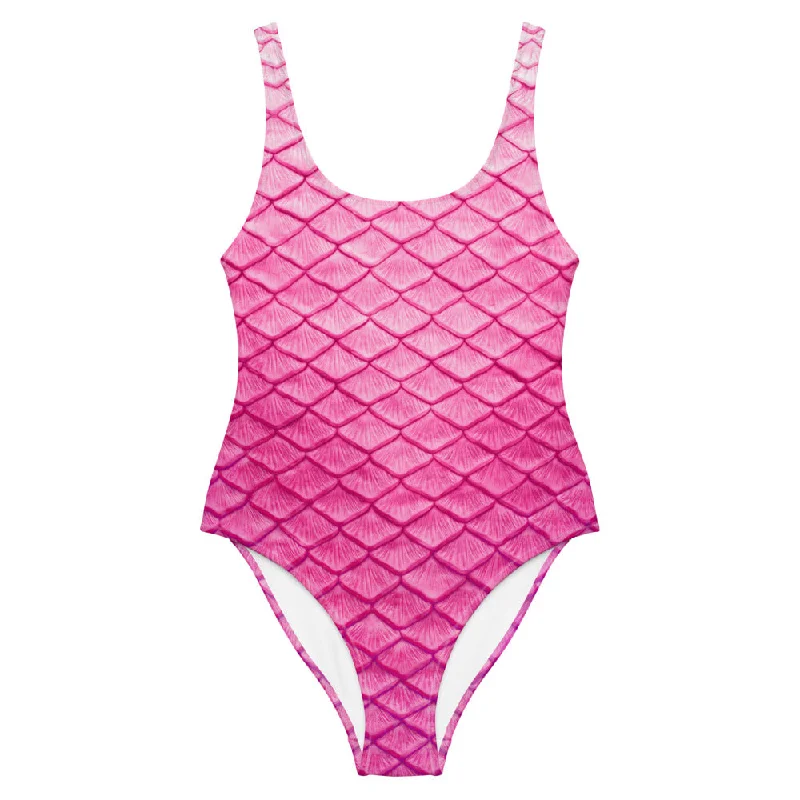 Plumeria Pink One-Piece Swimsuit