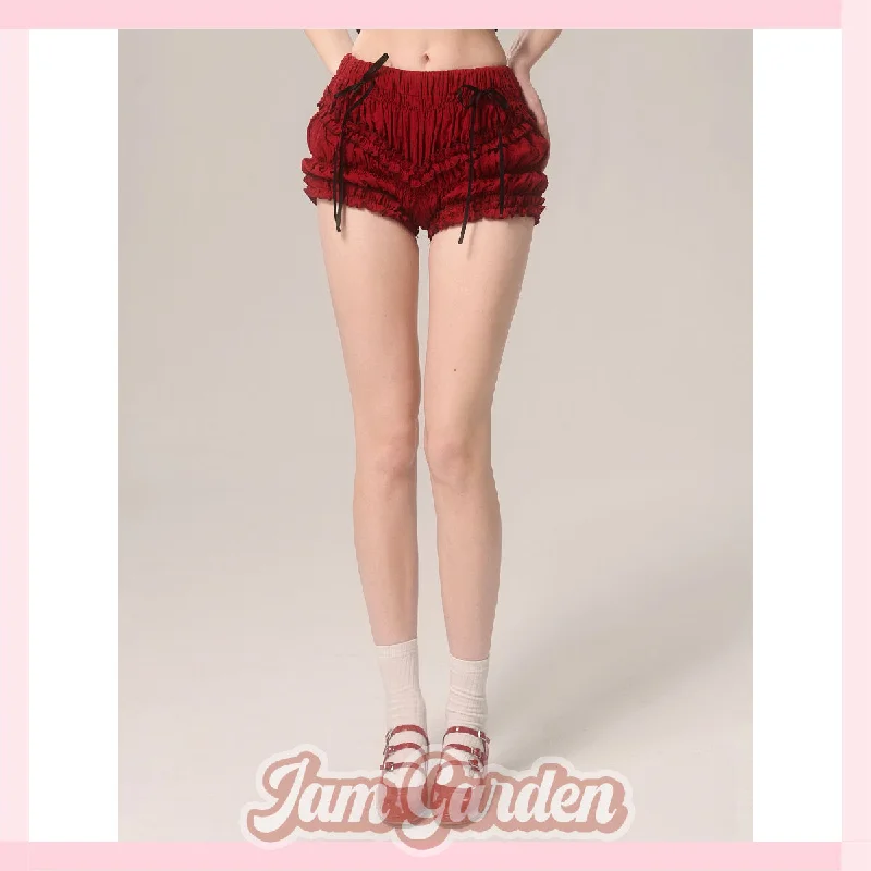 Red Versatile Original Design Hot Half Shorts