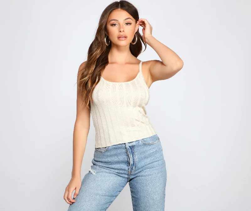 Keeping Knit Real Ribbed Knit Cami