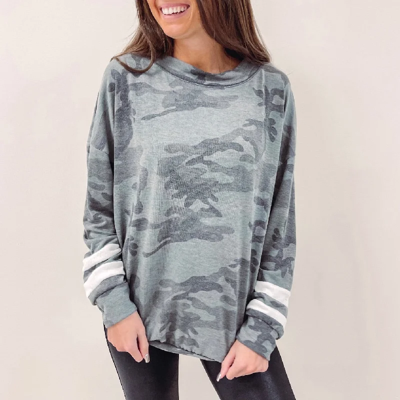 Camo Stripe Pullover