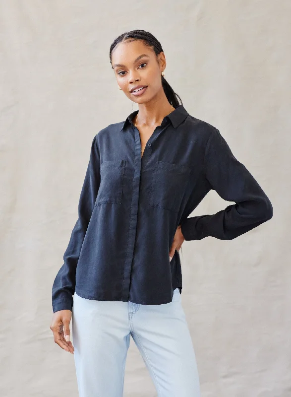 Two Pocket Classic Button Down - Vintage Black