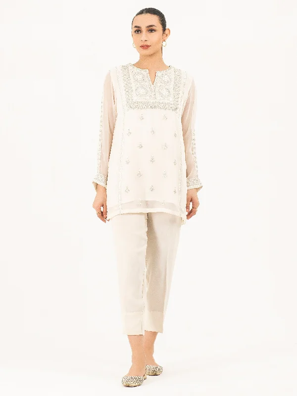 Chiffon Kurti-Embroidered (Pret)