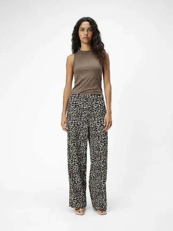 Babette Wide Leg Pants (Humus/Leo)