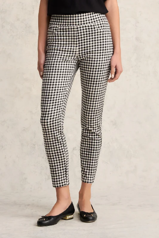 Bengajean® 7/8th Skinny Leg - Black & Ecru Gingham