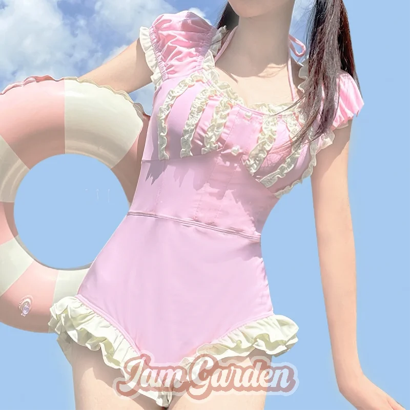 Soft Girl Lolita Short Sleeve Cute Swimsuit