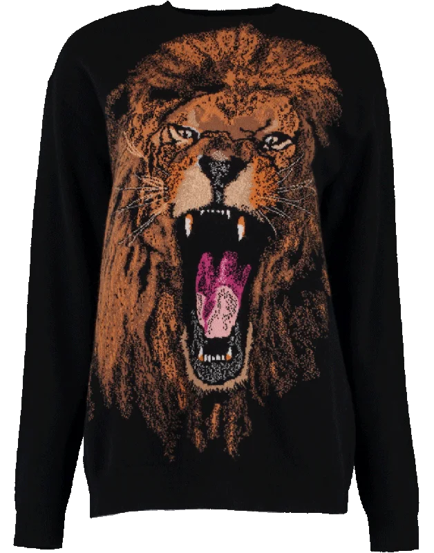 Intarsia Lion Pullover