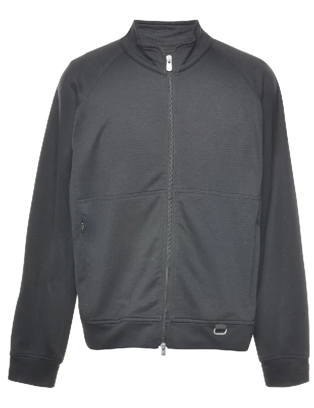 Black Track Top - L