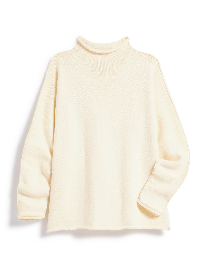 FRANK & EILEEN ROLLED FUNNEL NECK SWEATER