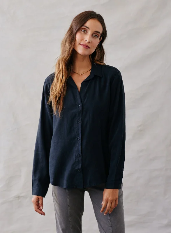 Long Sleeve Classic Button Down - Vintage Black