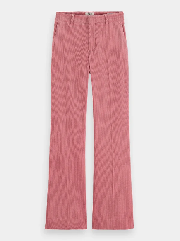 Violet high-rise flared corduroy pants