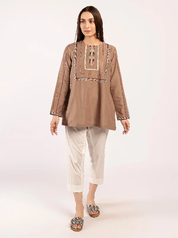 Embroidered Cambric Kurti