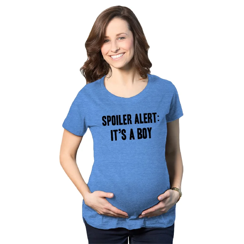 Spoiler Alert: It's a Boy Maternity T Shirt