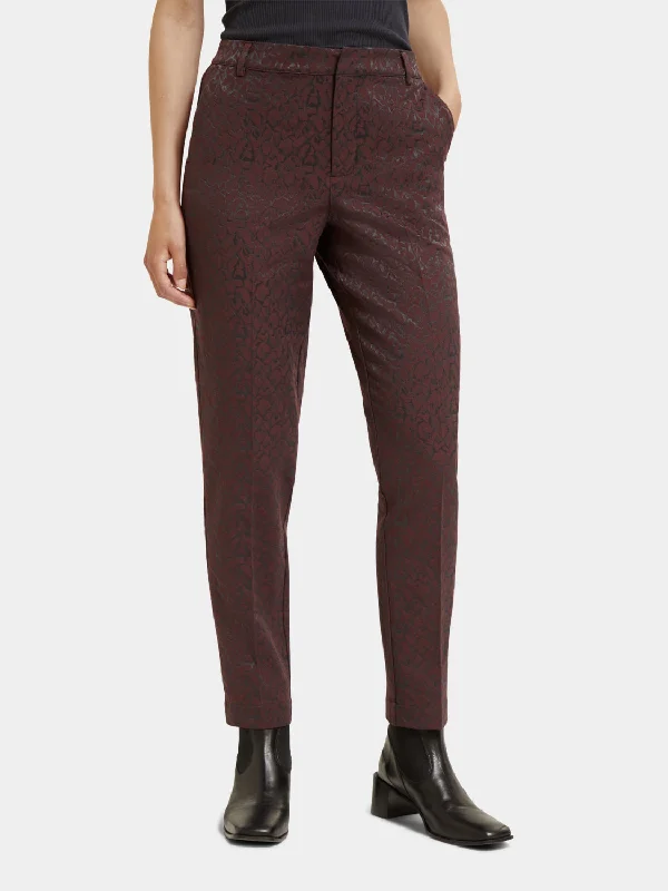 Lowry mid-rise slim-fit printed pants