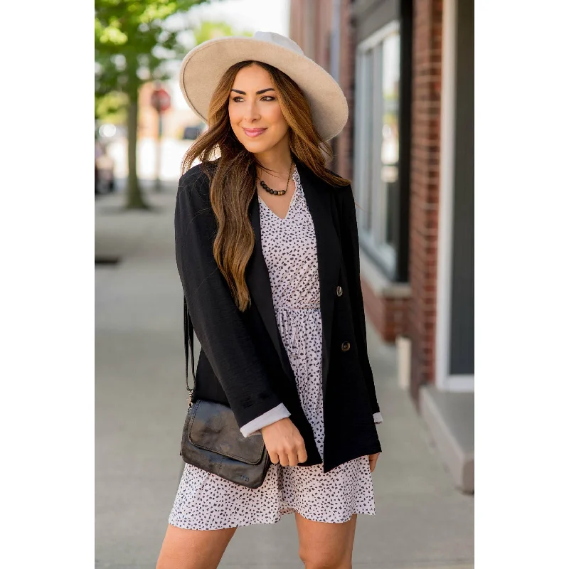 Lined Two Button Blazer