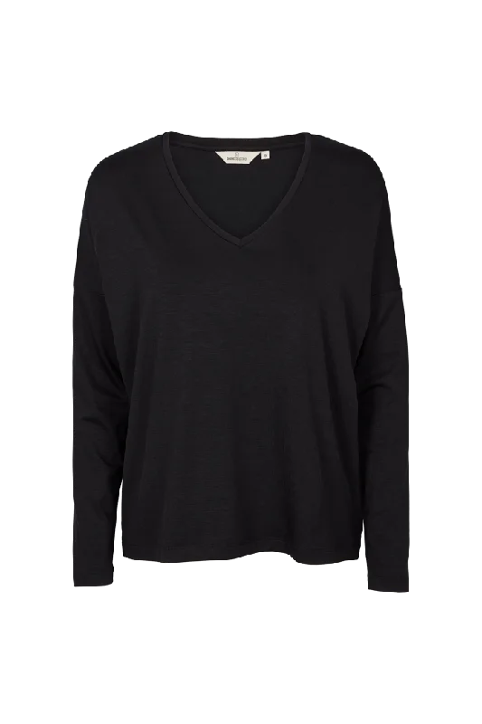 Joline LS V-neck - Black