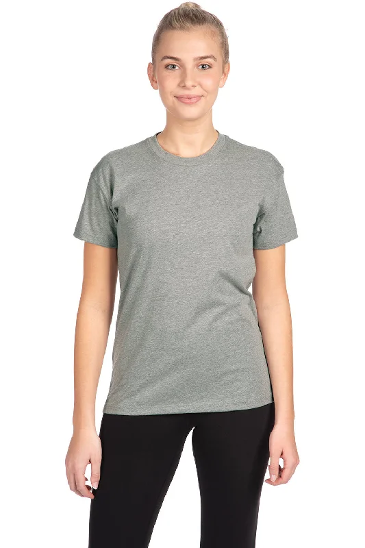 Next Level Womens Relaxed Short Sleeve Crewneck T-Shirt - Heather Grey