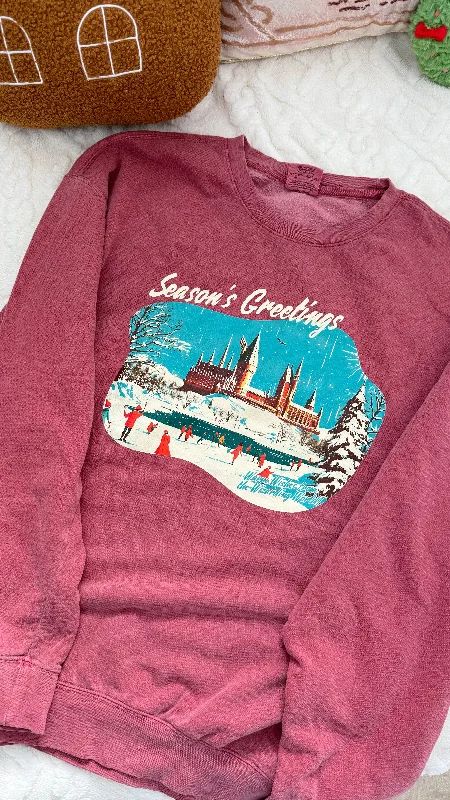 Seasonal Greetings Comfort Color Lightweight Sweatshirt