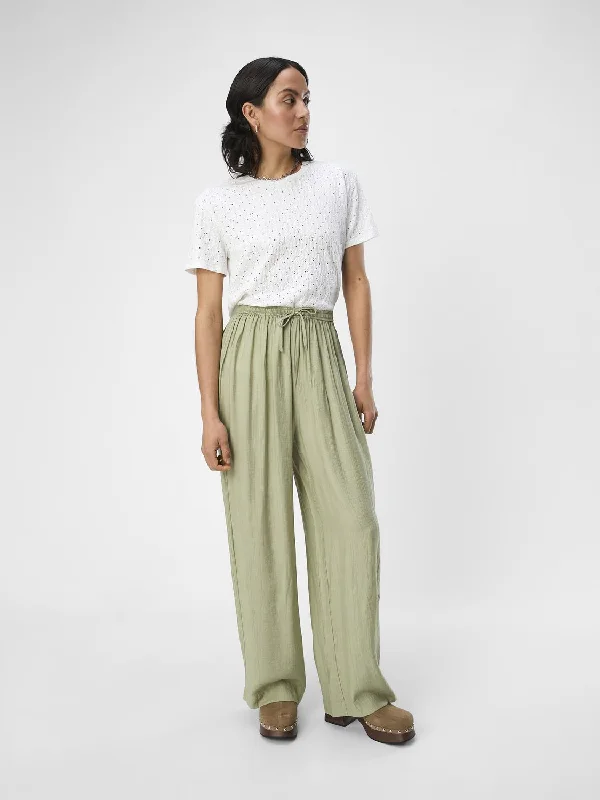 Catja Wide Leg Pants (Tea Green)