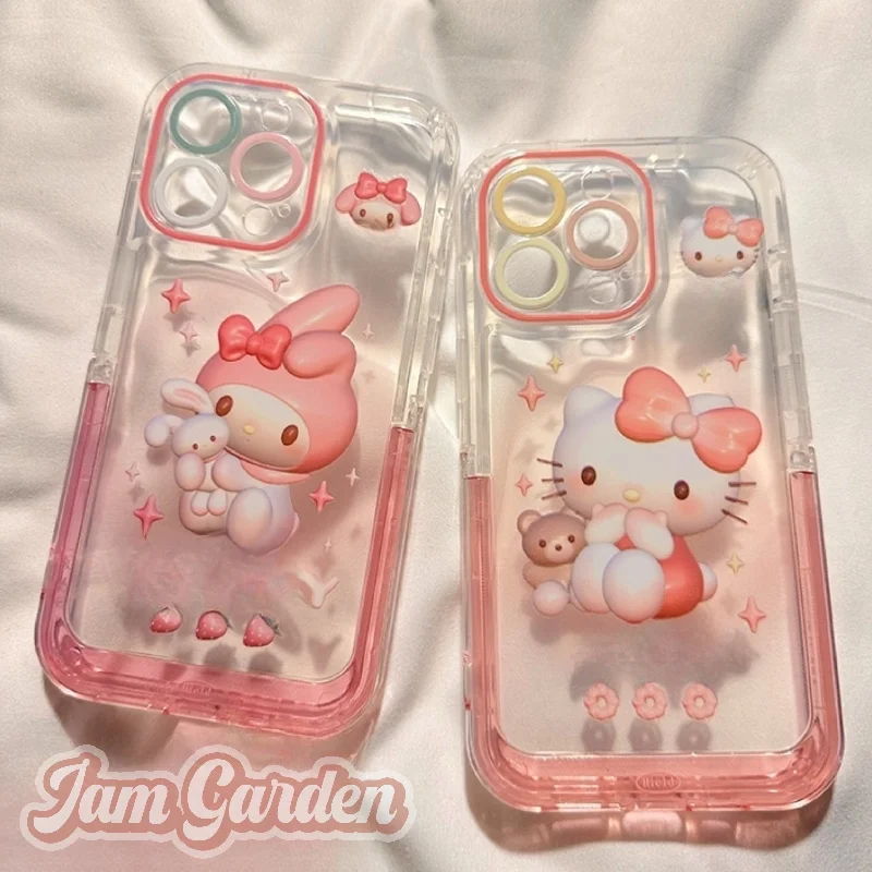 HelloKitty & Melody Pink Gradient Phone Case