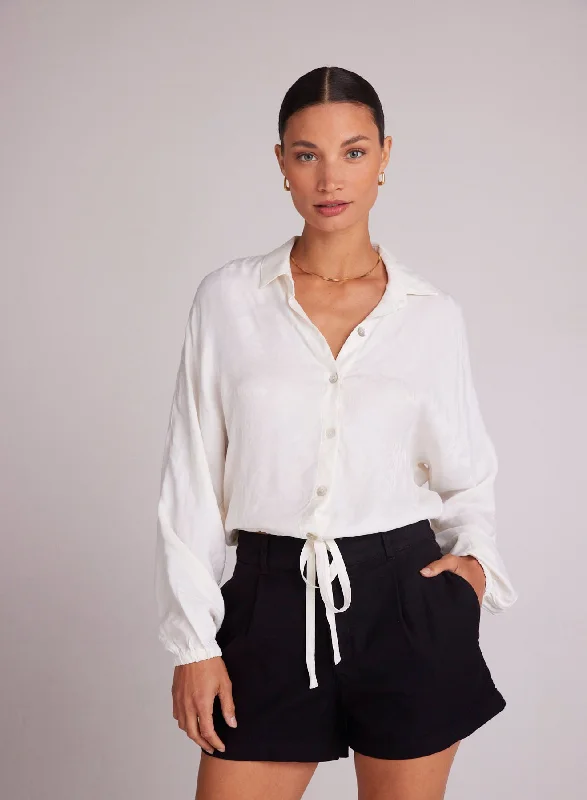 Drawcord Waist Shirt - Off White