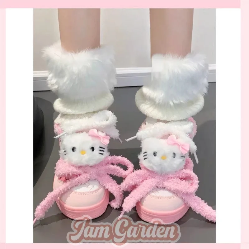 Plush Kitty Cat All-match Sneakers