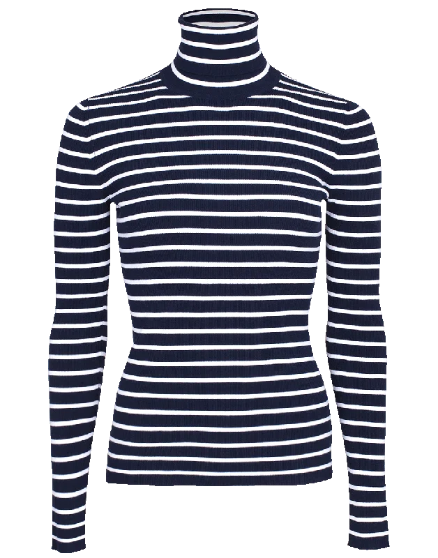 Striped Turtleneck Top