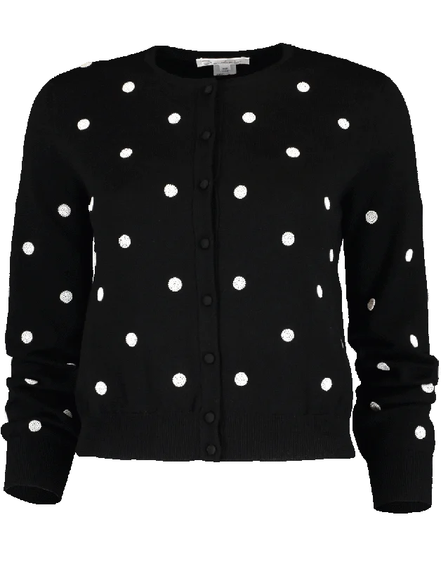 Sequined Polka Dot Cardigan