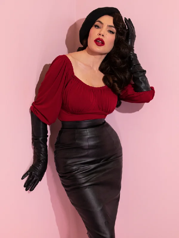 COMING BACK SOON - Vacation Blouse in Dark Rose Red - Vixen by Micheline Pitt