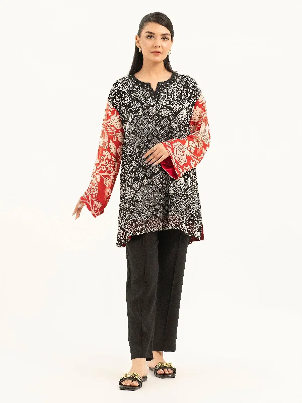 Embroidered Chiffon Kurti