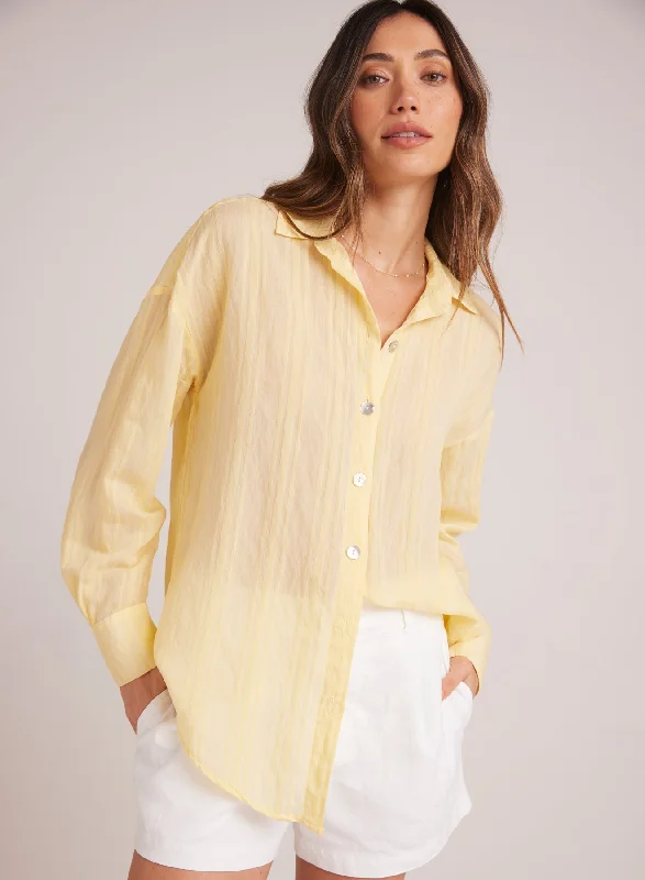 Boyfriend Button Down - Citron Yellow